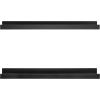 imageMCS Picture Ledge Shelf Room Decor Floating Shelf Gray Woodgrain 35 Inch Set of 2Black