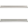 imageMCS Picture Ledge Shelf Room Decor Floating Shelf Gray Woodgrain 35 Inch Set of 2Grey