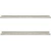 imageMCS Picture Ledge Shelf Room Decor Floating Shelf Gray Woodgrain 35 Inch Set of 2Grey