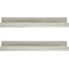 imageMCS Picture Ledge Shelf Room Decor Floating Shelf Gray Woodgrain 35 Inch Set of 2Grey