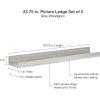 imageMCS Picture Ledge Shelf Room Decor Floating Shelf Gray Woodgrain 35 Inch Set of 2Grey