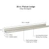 imageMCS Picture Ledge Shelf Room Decor Floating Shelf Gray Woodgrain 35 Inch Set of 2Grey