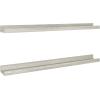 imageMCS Picture Ledge Shelf Room Decor Floating Shelf Gray Woodgrain 35 Inch Set of 2Grey