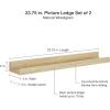 imageMCS Picture Ledge Shelf Room Decor Floating Shelf Gray Woodgrain 35 Inch Set of 2Natural