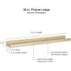 imageMCS Picture Ledge Shelf Room Decor Floating Shelf Gray Woodgrain 35 Inch Set of 2Natural