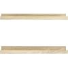 imageMCS Picture Ledge Shelf Room Decor Floating Shelf Gray Woodgrain 35 Inch Set of 2Natural