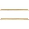 imageMCS Picture Ledge Shelf Room Decor Floating Shelf Gray Woodgrain 35 Inch Set of 2Natural