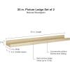 imageMCS Picture Ledge Shelf Room Decor Floating Shelf Gray Woodgrain 35 Inch Set of 2Natural
