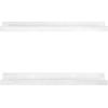 imageMCS Picture Ledge Shelf Room Decor Floating Shelf Gray Woodgrain 35 Inch Set of 2White