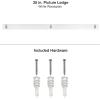imageMCS Picture Ledge Shelf Room Decor Floating Shelf Gray Woodgrain 35 Inch Set of 2White