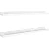 imageMCS Picture Ledge Shelf Room Decor Floating Shelf Gray Woodgrain 35 Inch Set of 2White
