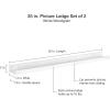 imageMCS Picture Ledge Shelf Room Decor Floating Shelf Gray Woodgrain 35 Inch Set of 2White