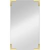 imageMCS 20x34 Nickel Metal Corner Frameless MirrorBrass