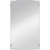 imageMCS 20x34 Nickel Metal Corner Frameless MirrorNickel
