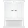 imageMCS 23x26 White Medicine Cabinet Organizer Wall Mounted Bathroom Cabinet for OverTheToilet Storage Bathroom Furniture ampamp Restroom Organizer23x18  2 Doors