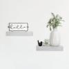 imageMCS Floating Shelf Room Decor Wooden Shelf Black 24 x 8 InchGrey