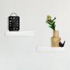 imageMCS Floating Shelf Room Decor Wooden Shelf Black 24 x 8 InchWhite