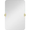 imageMCS Modern Pivot Frameless Mirror 20 x 30 Inch BlackBrass