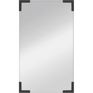 imageMCS 20x34 Nickel Metal Corner Frameless MirrorBlack