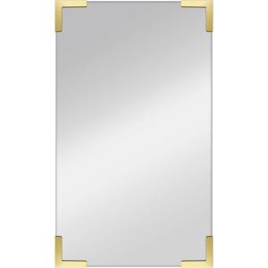 imageMCS 20x34 Nickel Metal Corner Frameless MirrorBrass