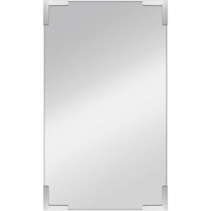 imageMCS 20x34 Nickel Metal Corner Frameless MirrorNickel