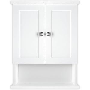 imageMCS 23x26 White Medicine Cabinet Organizer Wall Mounted Bathroom Cabinet for OverTheToilet Storage Bathroom Furniture ampamp Restroom Organizer23x18  2 Doors
