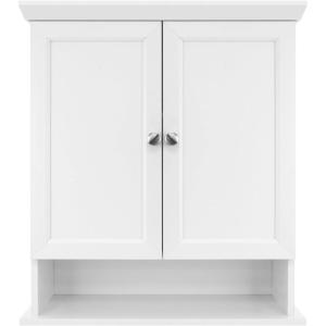 imageMCS 23x26 White Medicine Cabinet Organizer Wall Mounted Bathroom Cabinet for OverTheToilet Storage Bathroom Furniture ampamp Restroom Organizer23x26  2 Doors