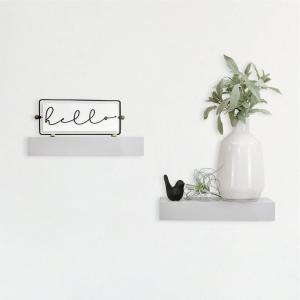 imageMCS Floating Shelf Room Decor Wooden Shelf Black 24 x 8 InchGrey