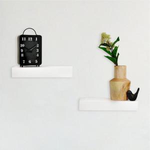 imageMCS Floating Shelf Room Decor Wooden Shelf Black 24 x 8 InchWhite