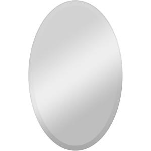 imageMCS Frameless Wall Mirror with 1 inch Bevel 20x30 inch SilverBevel Oval