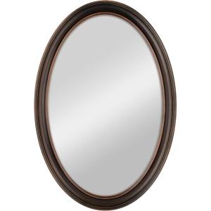 imageMCS Master ampamp Co 26in Round Brass Black Mirror Modern Wall Hanging Large Mirror for Bathroom Bedroom ampamp LivingroomBronze