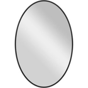 imageMCS Master ampamp Co Modern Metal Large Wall Mirror Minimalist Home Decor Oval Mirror for Living Room Bedroom or Bathroom 24 by 36 Inch Black