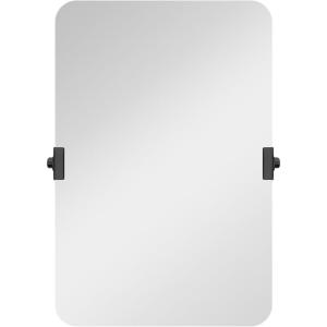 imageMCS Modern Pivot Frameless Mirror 20 x 30 Inch BlackBlack