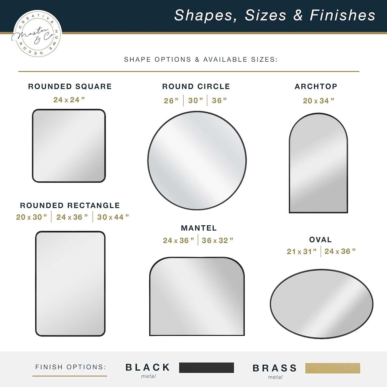 imageMCS Master ampamp Co Modern Metal Round Wall Mirror Minimalist Home Decor Circle Mirror for Living Room Bedroom or Bathroom 30 Inch Brass