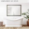 imageMCS Frameless Wall Mirror with 1 inch Bevel 24x36 inch SilverBrushed Nickel