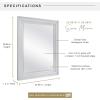 imageMCS Frameless Wall Mirror with 1 inch Bevel 24x36 inch SilverGray Woodgrain