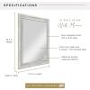 imageMCS Frameless Wall Mirror with 1 inch Bevel 24x36 inch SilverGray Woodgrain