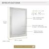 imageMCS Frameless Wall Mirror with 1 inch Bevel 24x36 inch SilverGray Woodgrain
