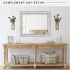 imageMCS Frameless Wall Mirror with 1 inch Bevel 24x36 inch SilverGray Woodgrain