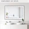imageMCS Frameless Wall Mirror with 1 inch Bevel 24x36 inch SilverMarble