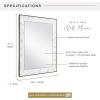 imageMCS Frameless Wall Mirror with 1 inch Bevel 24x36 inch SilverMarble