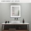 imageMCS Frameless Wall Mirror with 1 inch Bevel 24x36 inch SilverMarble