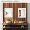 imageMCS Frameless Wall Mirror with 1 inch Bevel 24x36 inch SilverMarble