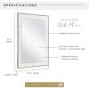 imageMCS Frameless Wall Mirror with 1 inch Bevel 24x36 inch SilverMarble