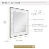 imageMCS Frameless Wall Mirror with 1 inch Bevel 24x36 inch SilverMarble