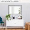 imageMCS Frameless Wall Mirror with 1 inch Bevel 24x36 inch SilverMarble