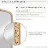 imageMCS Frameless Wall Mirror with 1 inch Bevel 24x36 inch SilverNatural Woodgrain