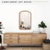 imageMCS Frameless Wall Mirror with 1 inch Bevel 24x36 inch SilverNatural Woodgrain