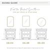 imageMCS Frameless Wall Mirror with 1 inch Bevel 24x36 inch SilverNatural Woodgrain