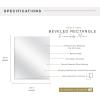 imageMCS Frameless Wall Mirror with 1 inch Bevel 24x36 inch SilverSilver